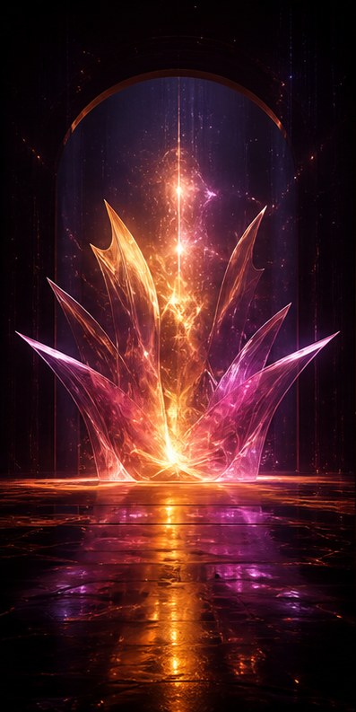 The Lumen world, a radiant light sculpture